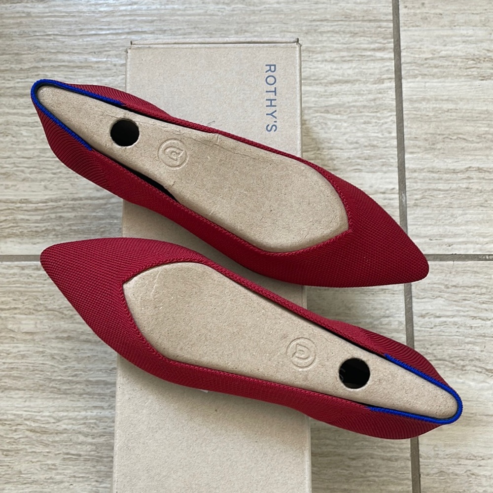 Size 9 chili red Rothy’s points EUC